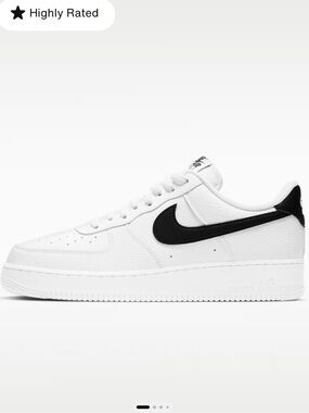 Nike White Air Force One Black Swoosh